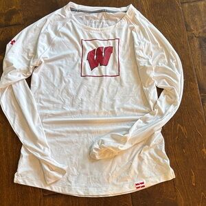 Under Armour White Shirt with Red Graphic
